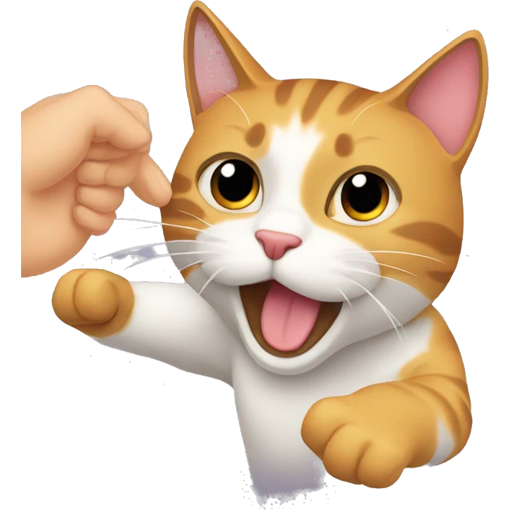 gato levantando la mano emoji