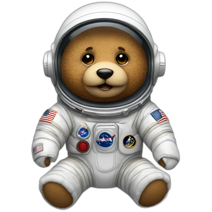 astronaut rilakumma teddy bear emoji