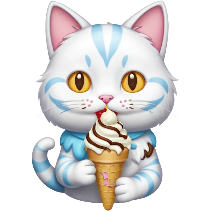 Cat ice cram emoji
