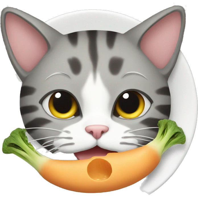  cat eating  emoji