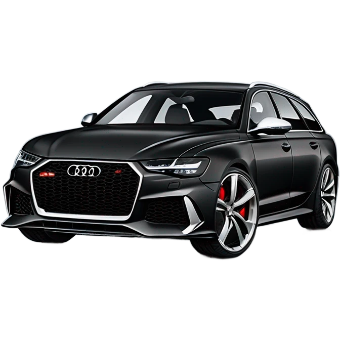 black audi rs6 emoji