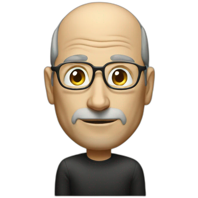 Steve jobs avec un iPhone emoji