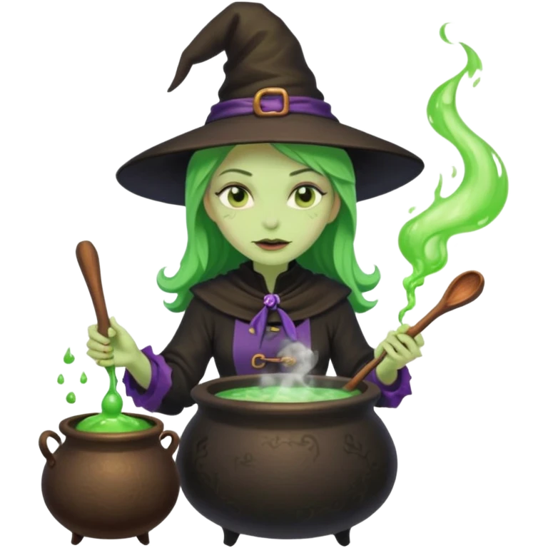 green witch cooking potion emoji