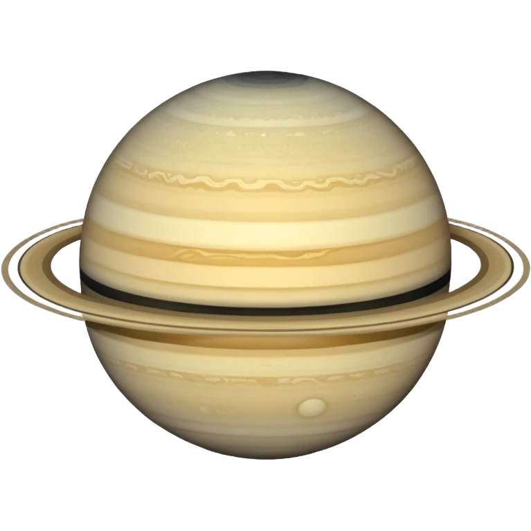 Quiero un emoji de Saturno pero que sea minimalista tipo transparente, es decir la forma pero sin color emoji