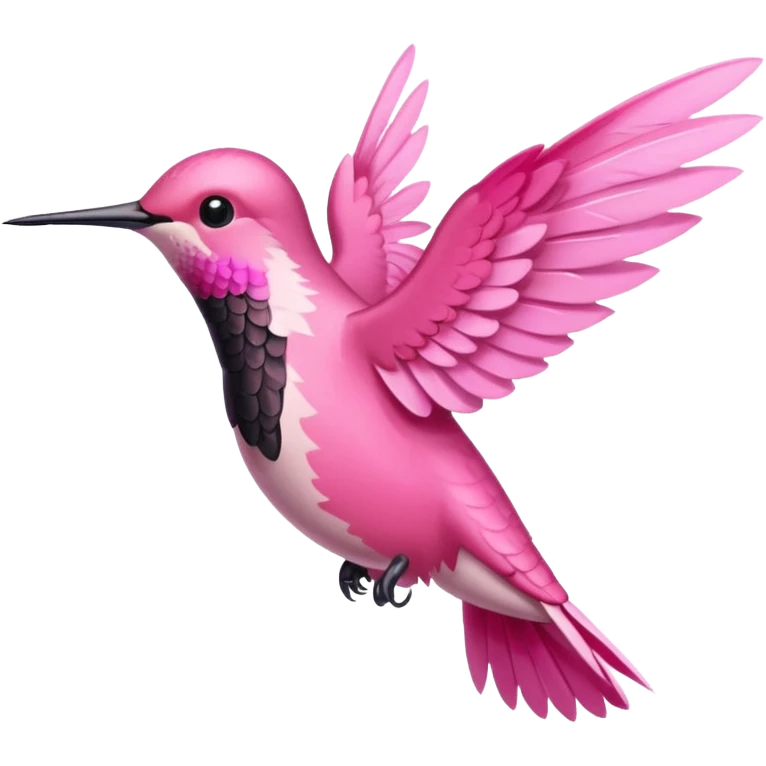 Pink humming bird light pink bird  emoji