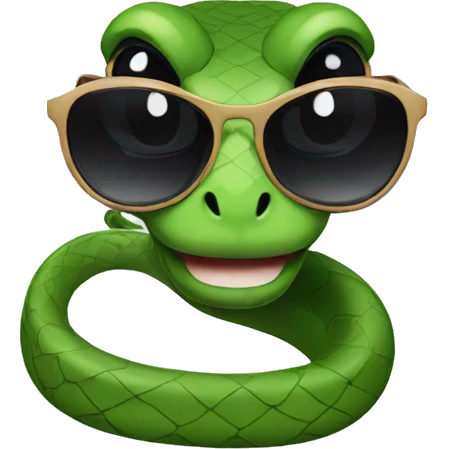 Snake with sunglasses  emoji