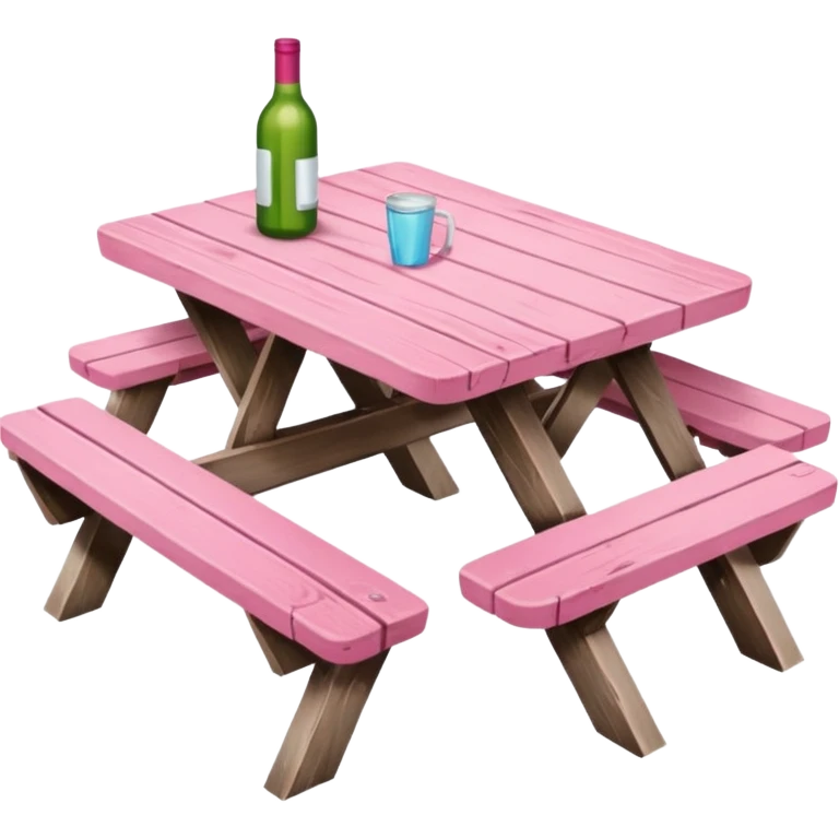 pink picnic table emoji