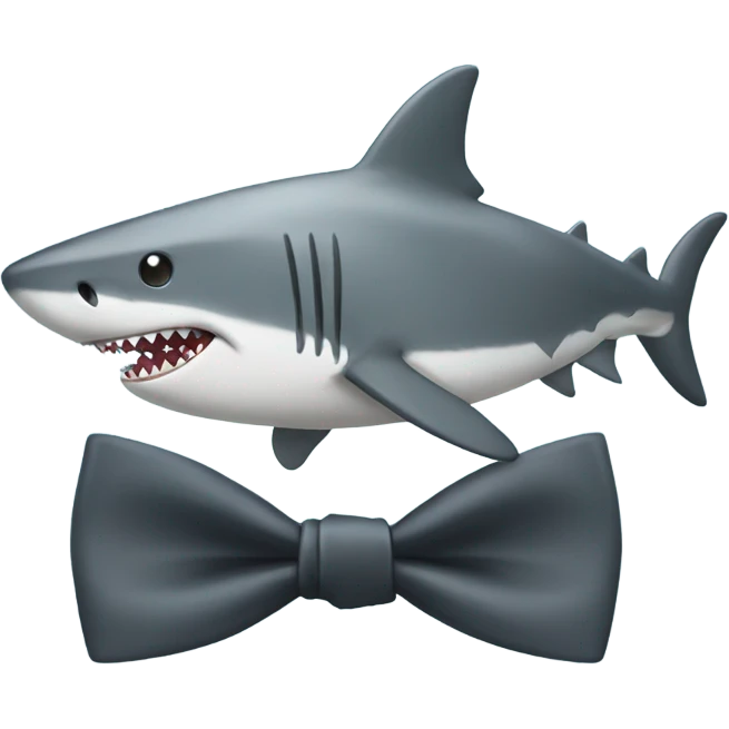 Shark Wearing a bow tie emoji