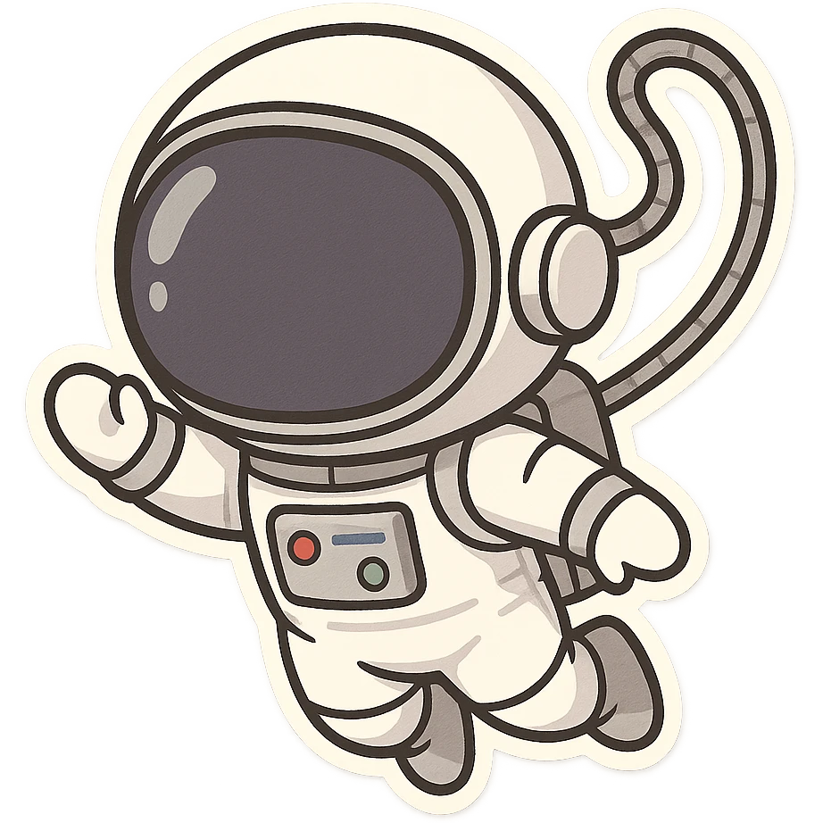 一个身穿宇航服的宇航员飞在空中 emoji