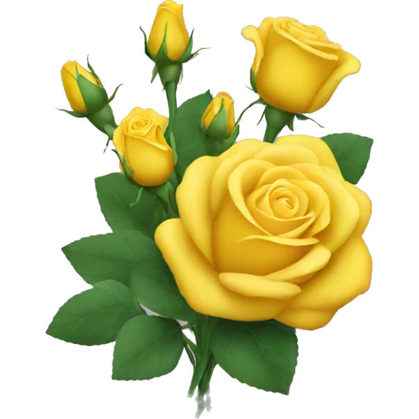 Yellow rose Bouquet  emoji