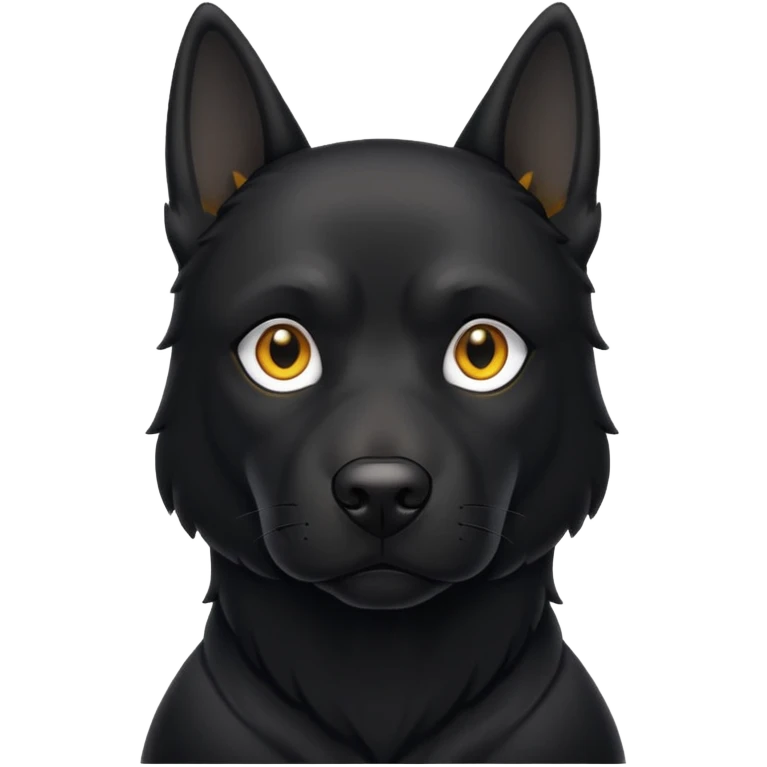 Black dog emoji