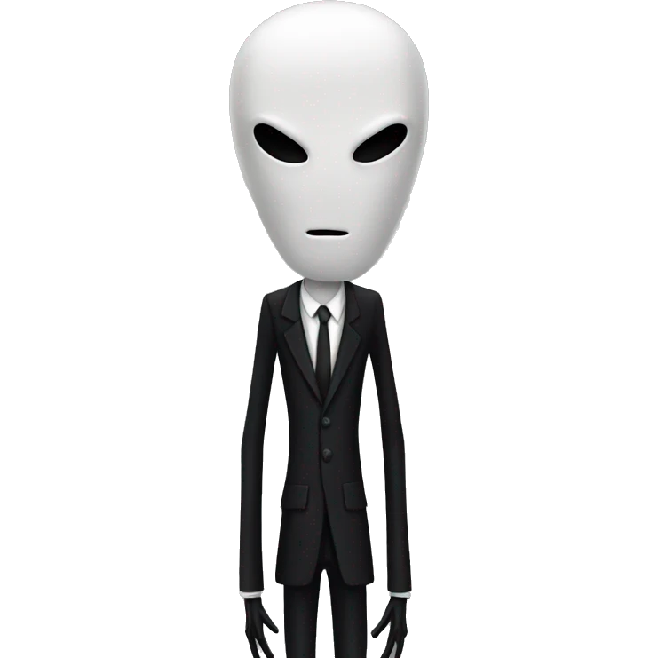 slenderman with super long acrylic nails emoji