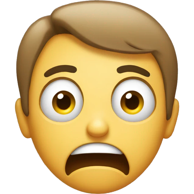 Shocked face looking at screen emoji