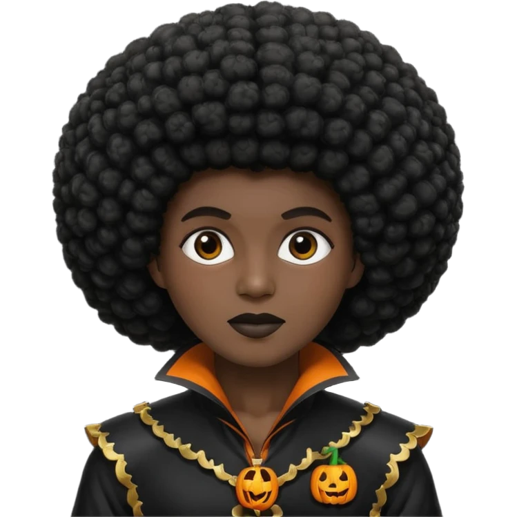 afro halloween emoji