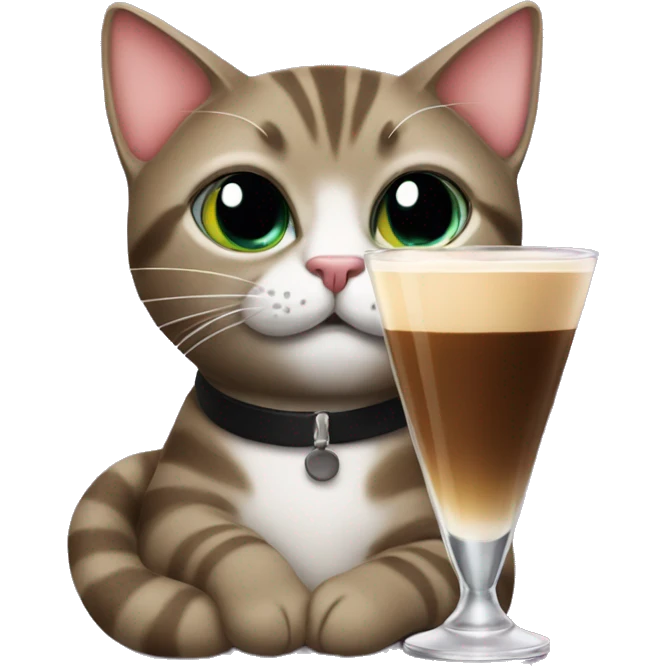 Cat holding espresso martini  emoji
