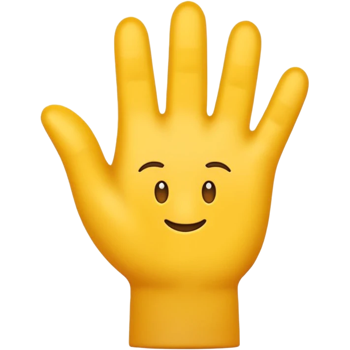Un emoji normal enseñando gracias con la mano emoji