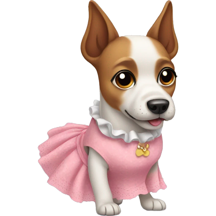 Dog in a dress  emoji