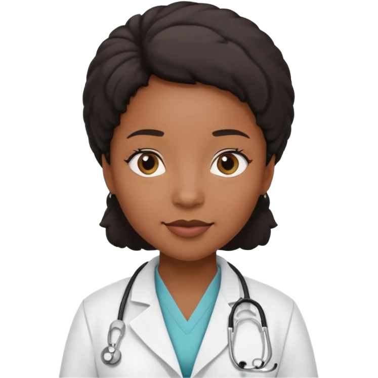 black female physician emoji