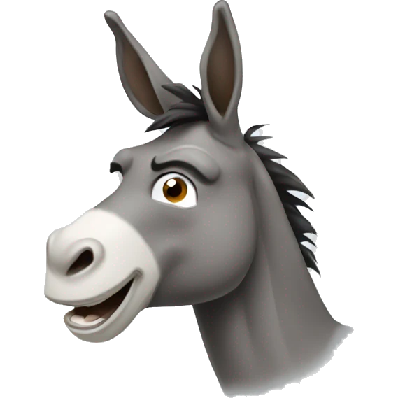 donkey shouting with eyes closed emoji