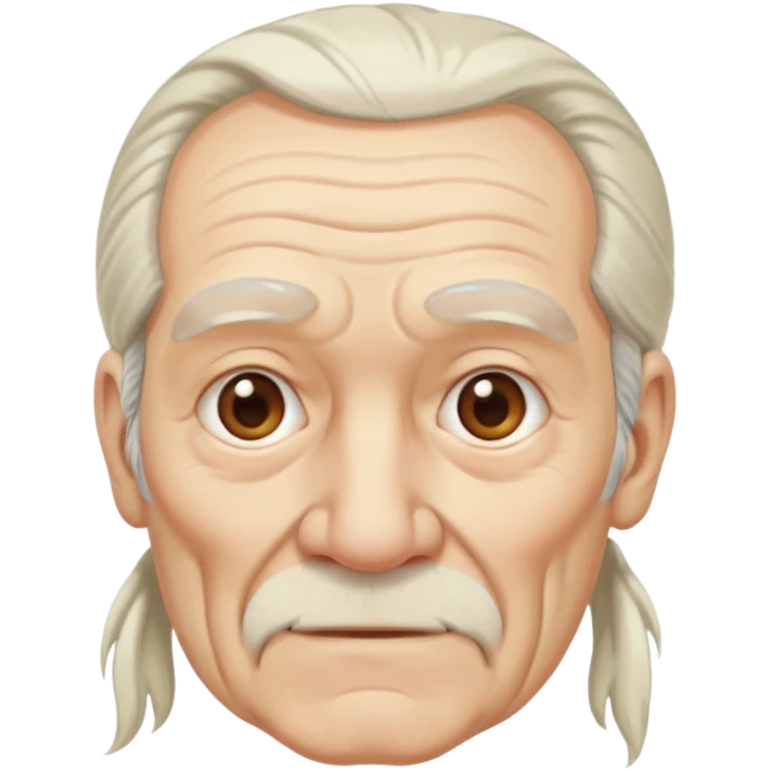 Old man with long white pony tail emoji