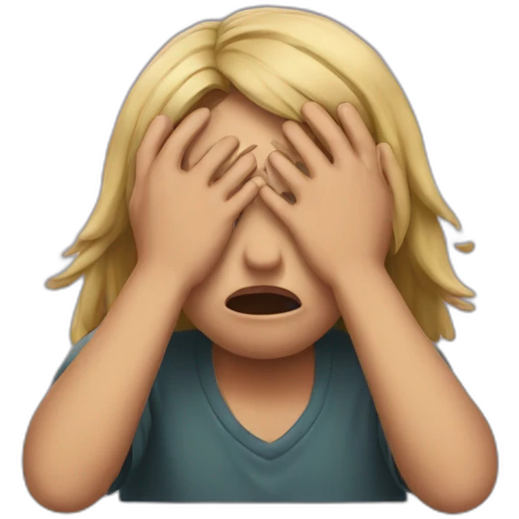 crying emoji but with hands emoji