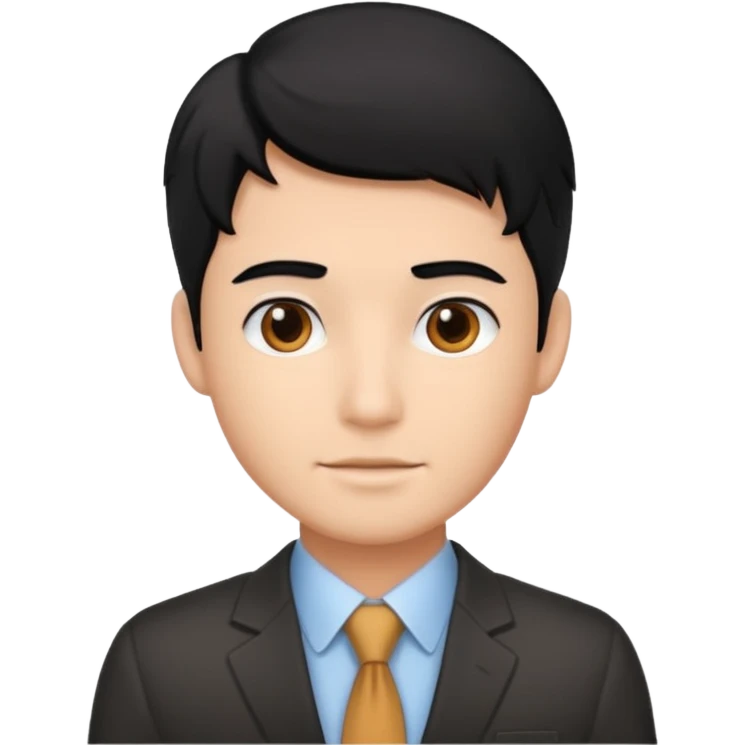 Male Virtual Assistant with Black Hair emoji