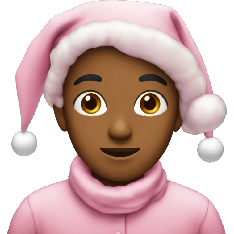 Pink Christmas emoji