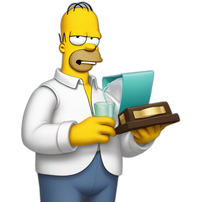 Homer simpson qui fait un doigt d'honneur emoji