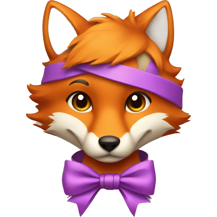 fox with ribbon emoji