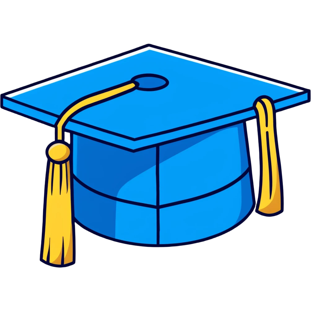 Coursera logo sticker with certificate and graduation cap emoji