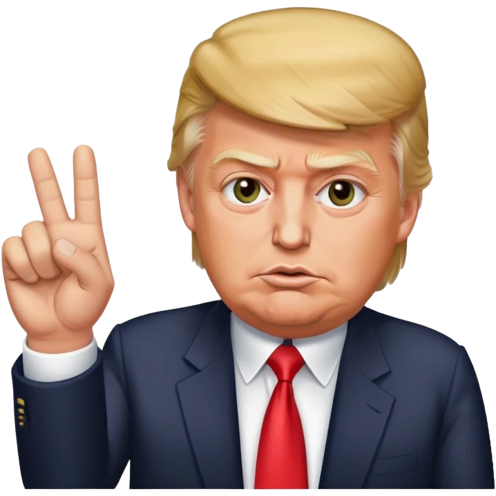 Trump flipping people off emoji