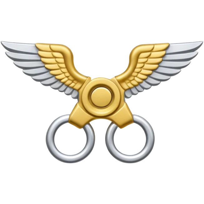 metal wing nut with two grips. emoji