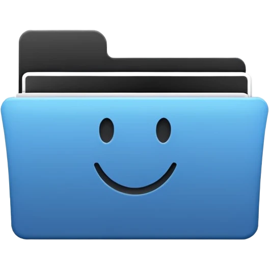 computer folder icon black text web design emoji