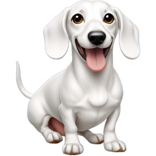sausage dog white emoji