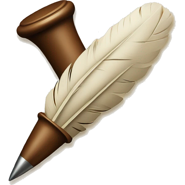 Old timey writing quill emoji
