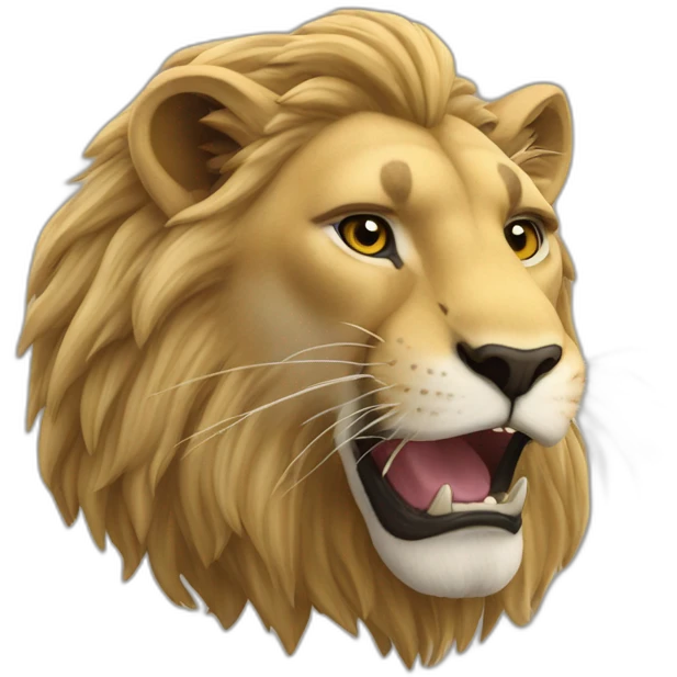 Un lion attaque une guépard emoji