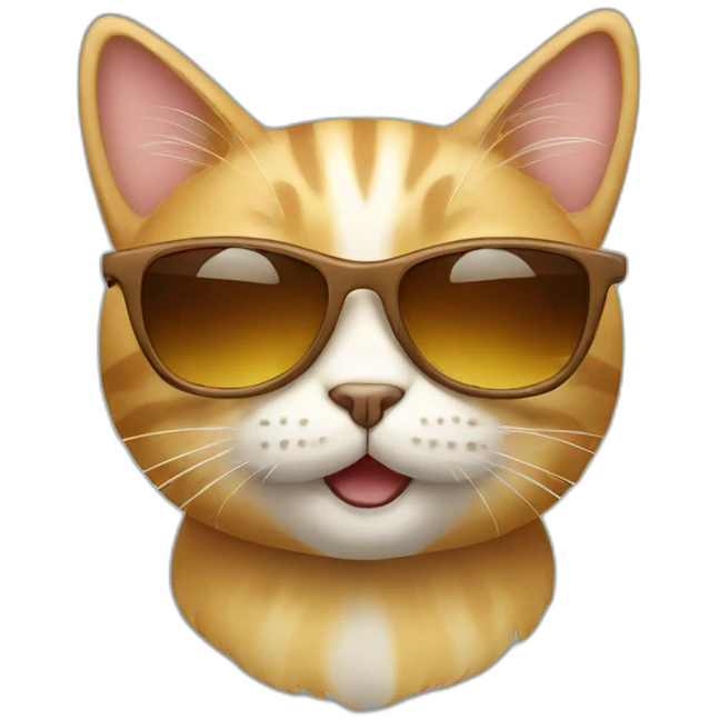 Cat with sunglasses emoji