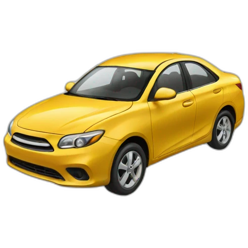 A car shaped like a man emoji