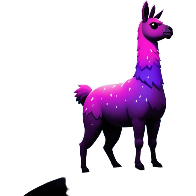 Fortnite llama signal projected in the night sky, similar to Batman's bat signal but with the Fortnite llama silhouette emoji