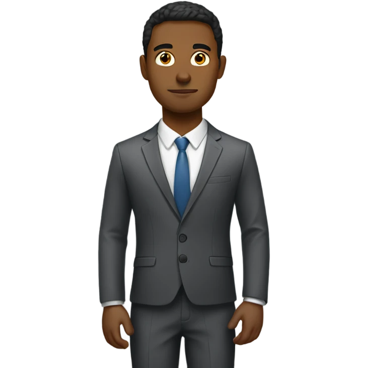 serious young man in office emoji