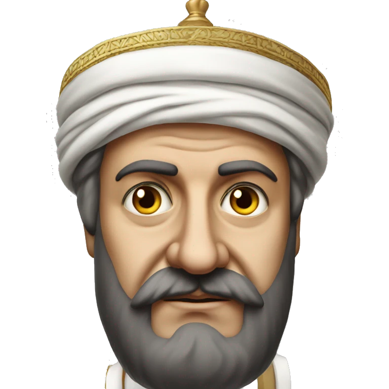 Turkish Sultan photorealistic serious emoji