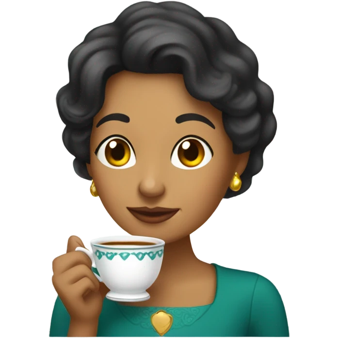 Ms carrillo drinking tea emoji