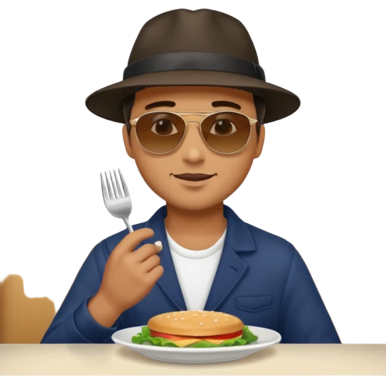 Man eating out emoji