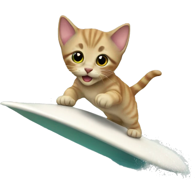 kitten surfing emoji