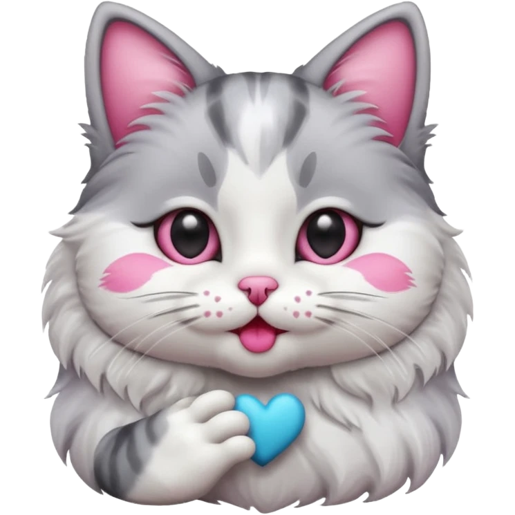 Cat sending kisses emoji