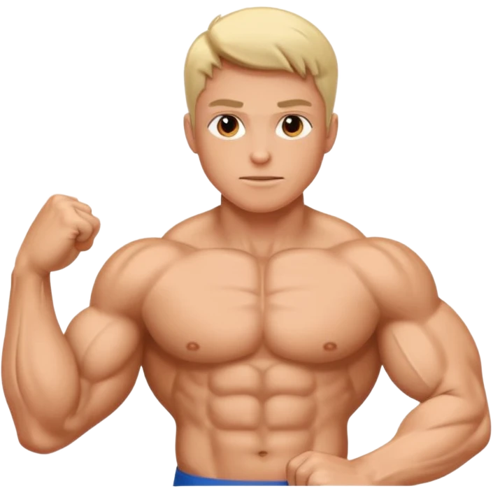 A person maintaining good health with good muscles emoji