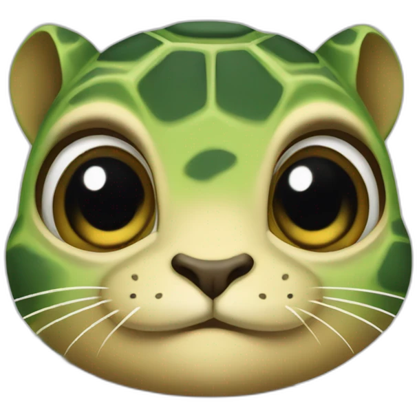 Une tortue chat emoji