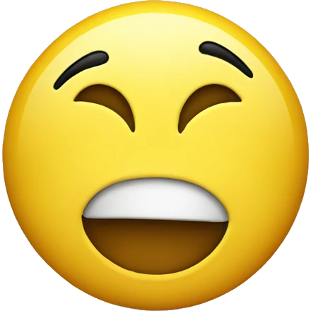 Yellow classic single smiley emoji with a bored face doing thumbs up emoji