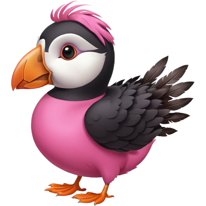 pink puffin wind gust emoji
