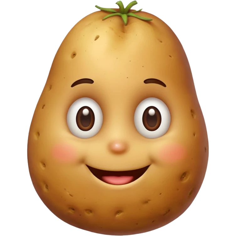 Happy potato emoji